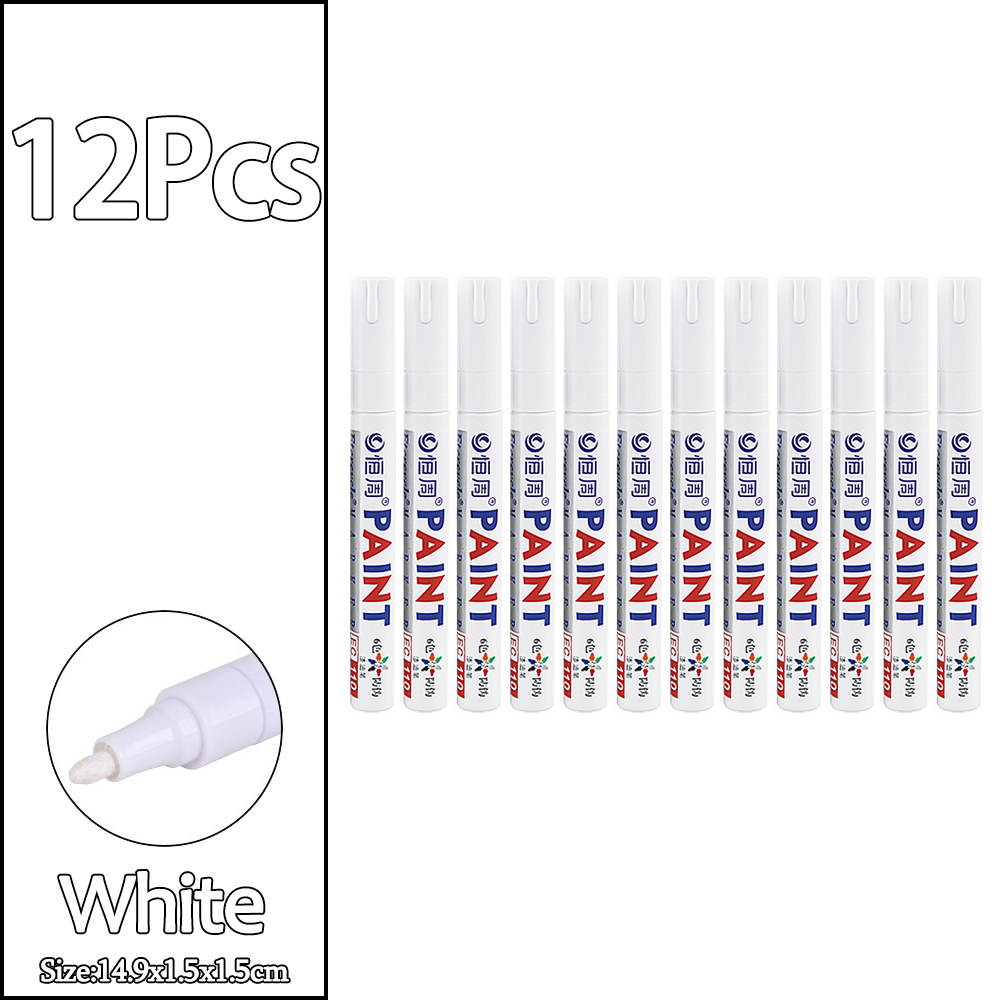 1/3/6/12 sztuk kolorowe znacznik robić farby permanentnej wodoodporne białe markery bieżnik opon gumowa farba robić tkanin metalowe pisaki robić malowania: Czekolada