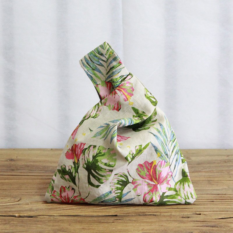 2019 mulheres de verão de linho de algodão samll bolsa linda bolsa novas senhoras casuais sacos saco Pulseira saco da flor do vintage