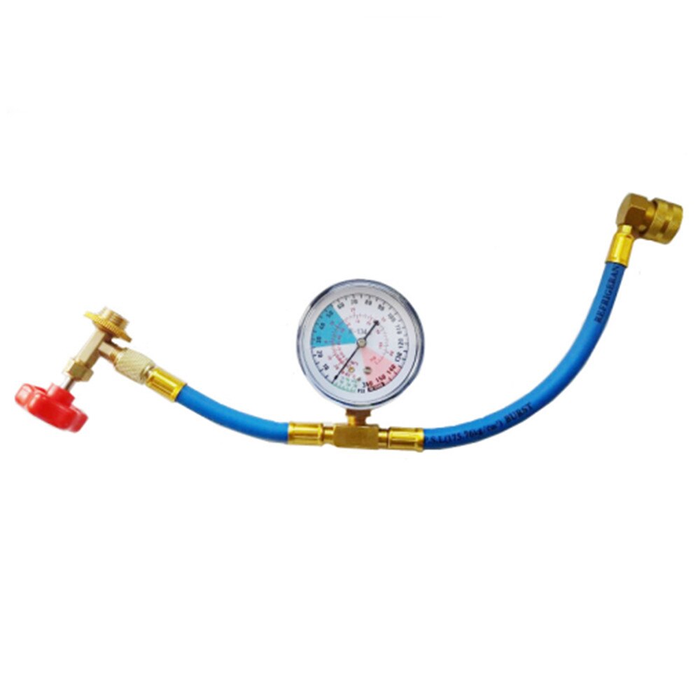 Kit de recarga de aire acondicionado automotriz, equipo de llenado de freón r134a, herramientas de aire acondicionado para coche, Juego de manómetro refrigerante