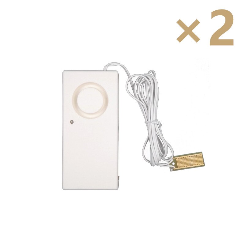 Alarm Water Leakage Alarm Detector SmartHome Independent Water Leak Sensor Detection Flood Alert Overflow Security Alarm System: 2PCS