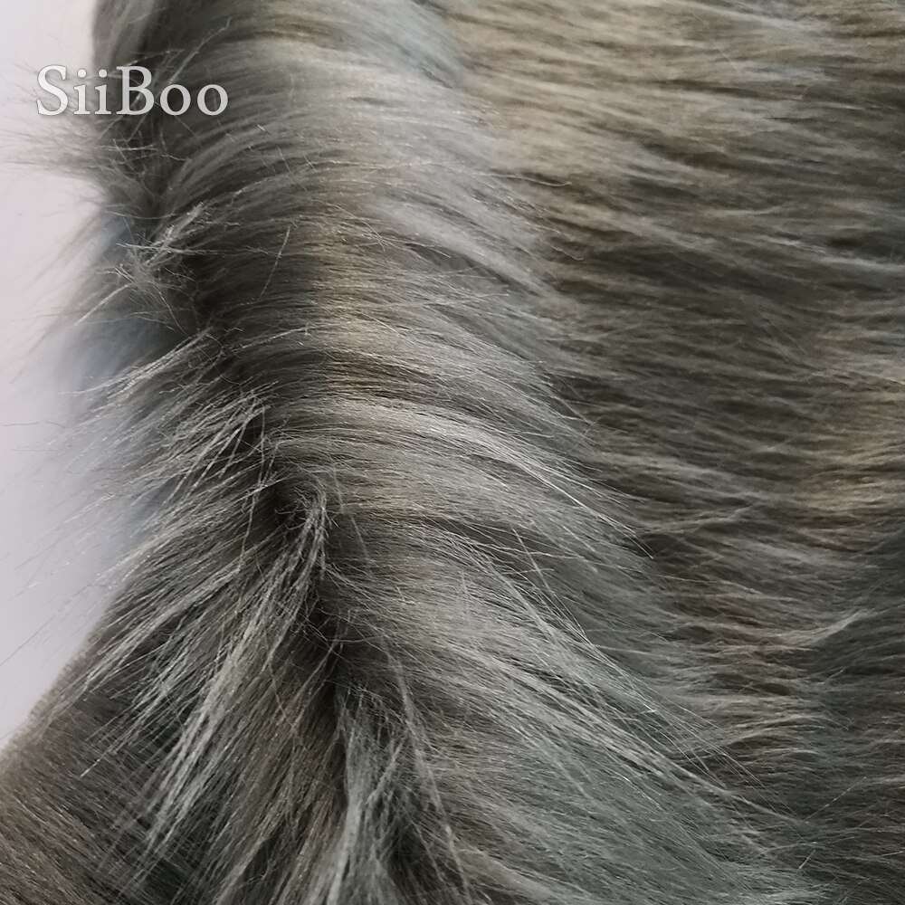 Hoogwaardige 7Cm Lang Haar Grijs Faux Fur Stof Voor Winterjas Vest Cosplay Stage Decor 150*50Cm 1 Stuk SP3760