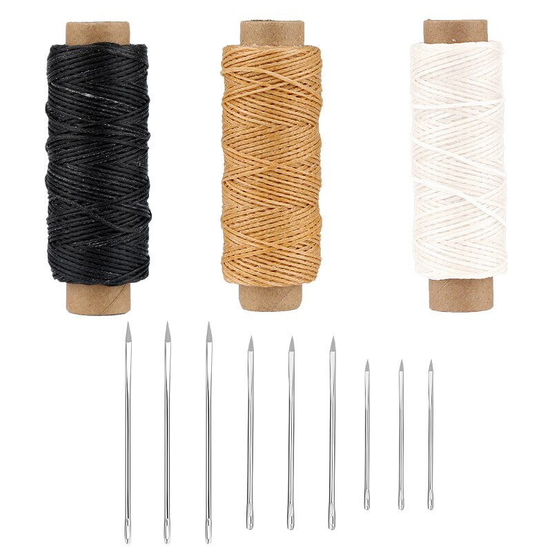 Leather Sewing Working Kit Hand Sewing Needles Waxed Thread With Yarn Thread Scissor For DIY Leathercraf Tools: Type2