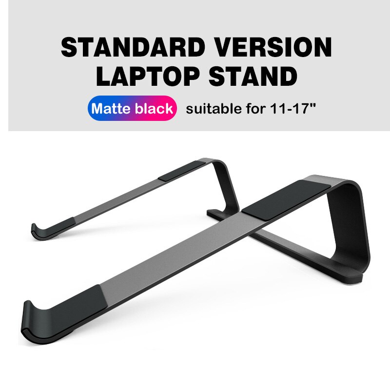 Laptop Stand Simple Aluminum Tablet Holder Universal for Apple MacBook Air Pro 11-17" Folding Office Notebook Portable: B-STANDARD