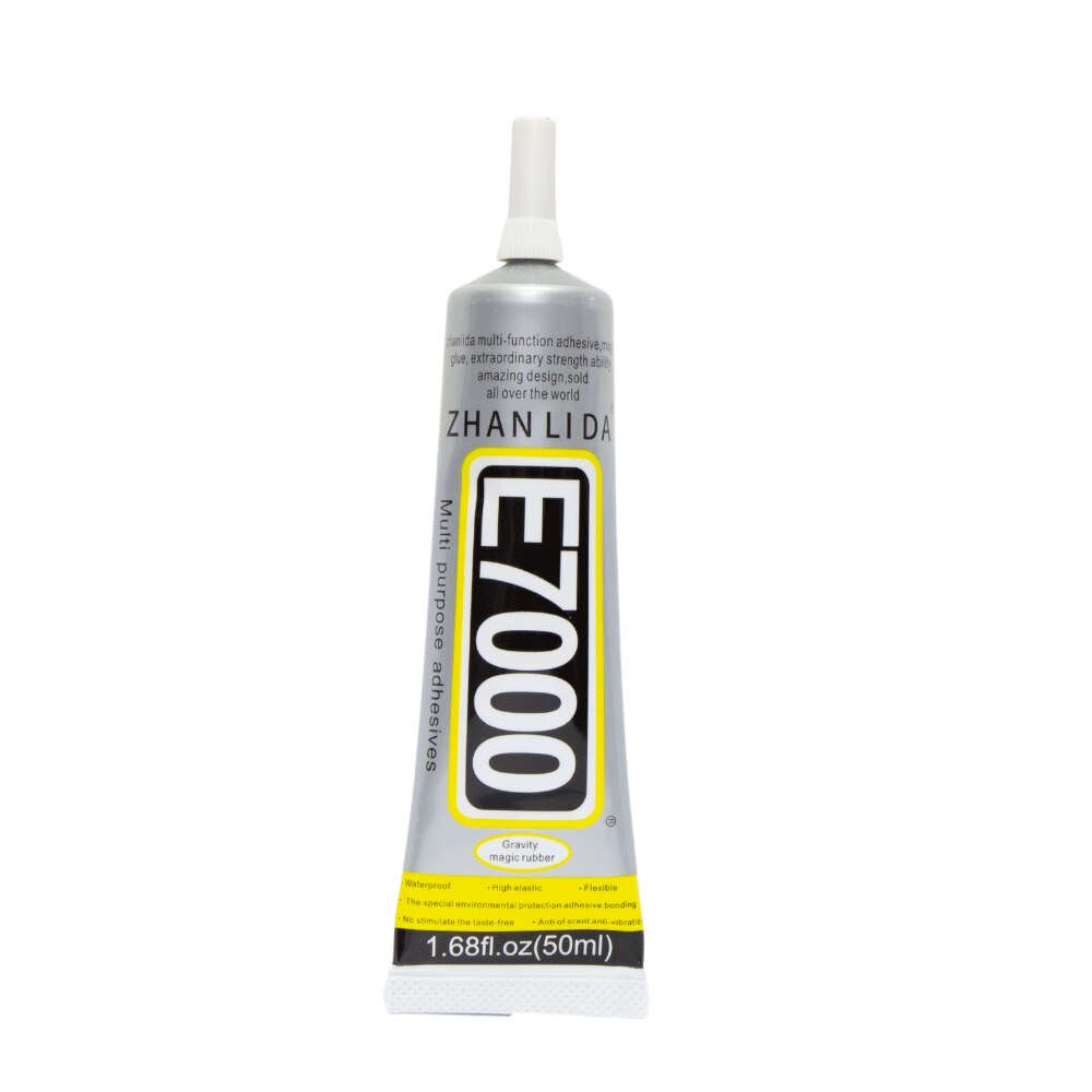 Zhanlida E7000 50ML Clear Contact DIY Cloth Fibre Adhesive Multipurpose Diamond Glass Glue With Precision Applicator Tip