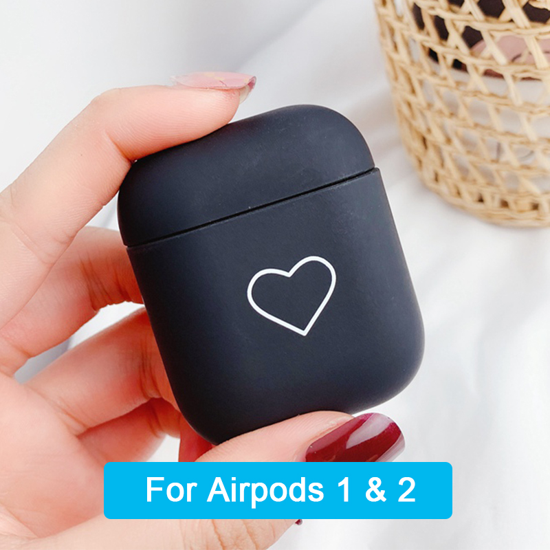 YBD Luxus Marmor Muster Fall Für AirPods Farben Fall Abdeckung für Apple Airpods Air Schoten Fall Coque Funda für Airpod pro: black heart