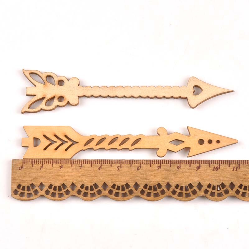 Diy Arrows Pattern HandMade Wooden Scrapbooking Craft Home decor handicrafts 5pcs 23x106mm MT1991