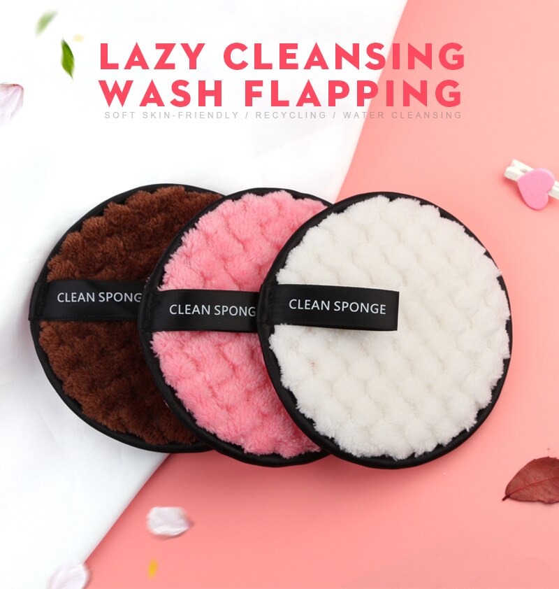 Microfiber Cloth Pad Makeup Remove Facial Cleaner Towels Soft Flannel Sponge Puff Reusable Cleansing Cosmetics Makeup Remover
