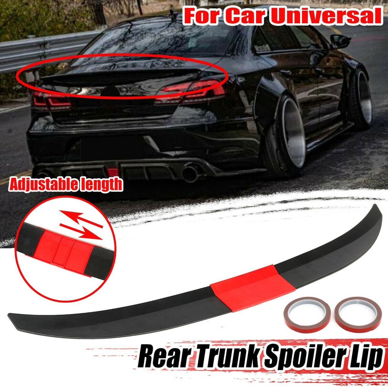 Alerón Universal ajustable para maletero de coche, accesorio de decodificación automática, cola de pato