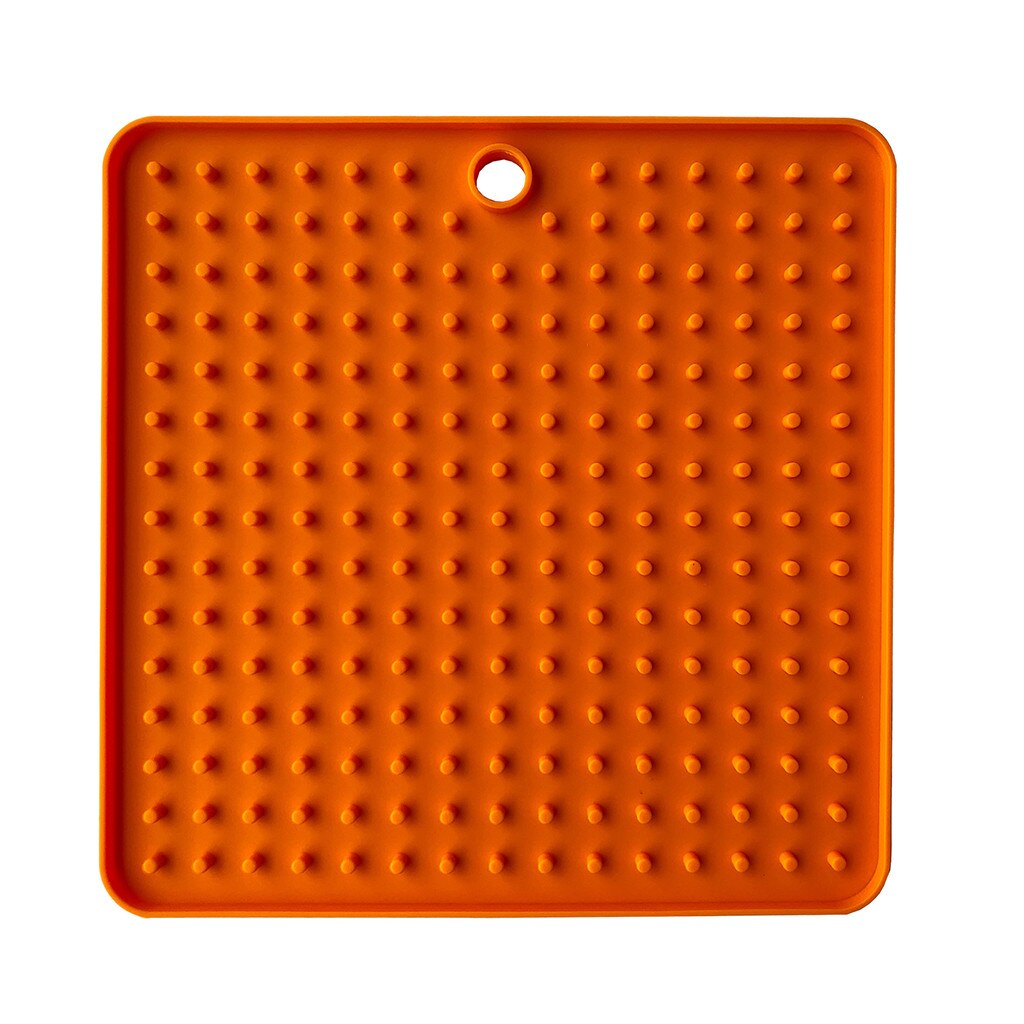 Pet Lick Food Mat for Dogs Cats Licky Slow Feeder Cat Dog Feeding Dogs Cats Mat Pet Accessories: Orange 