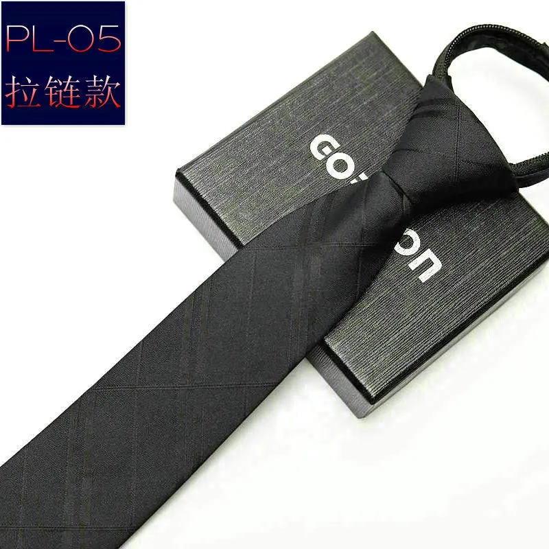 48*6 Cm Mannen Stropdas Bedrijf Formele Kleding Dragen Streep Effen Kleuren Rits Stropdas Voor Mannen slim Skinny Tie
