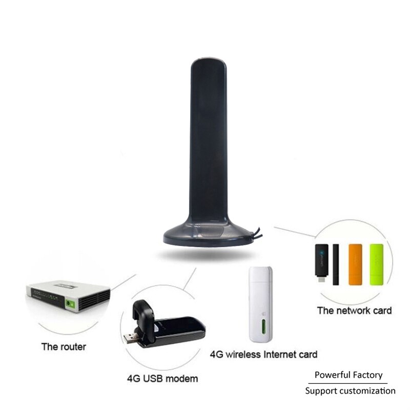 Magnetisk montering 2g 3g 4g 5g router modem mimo eksternt panel kvittering signal antenne 1 stk.