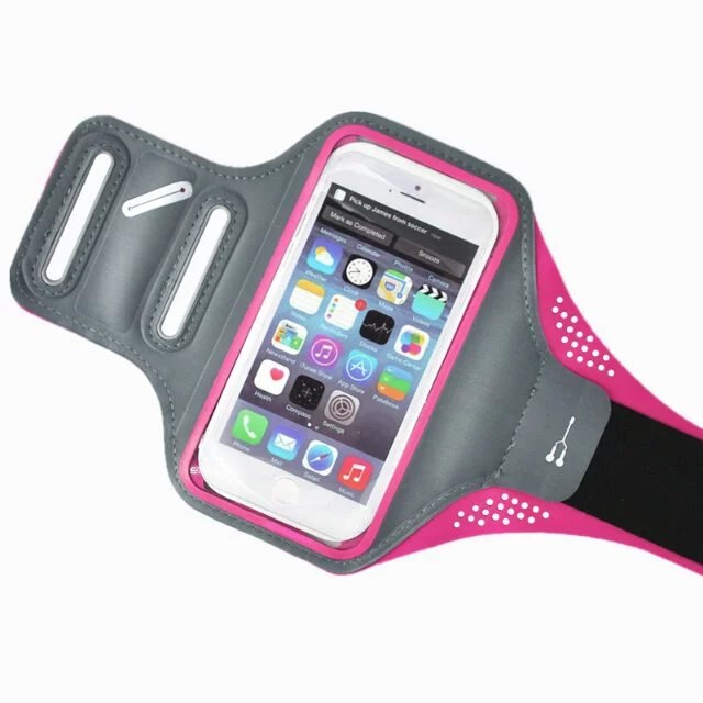 6" Running Sports Armband For iphone 7 8 6 6s Plus X XR XS MAX XiaoMi 9 SE A2 A1 Samsung S8 S9 Note 8 S10E S10 Cover Nylon Pouch: Rose 2