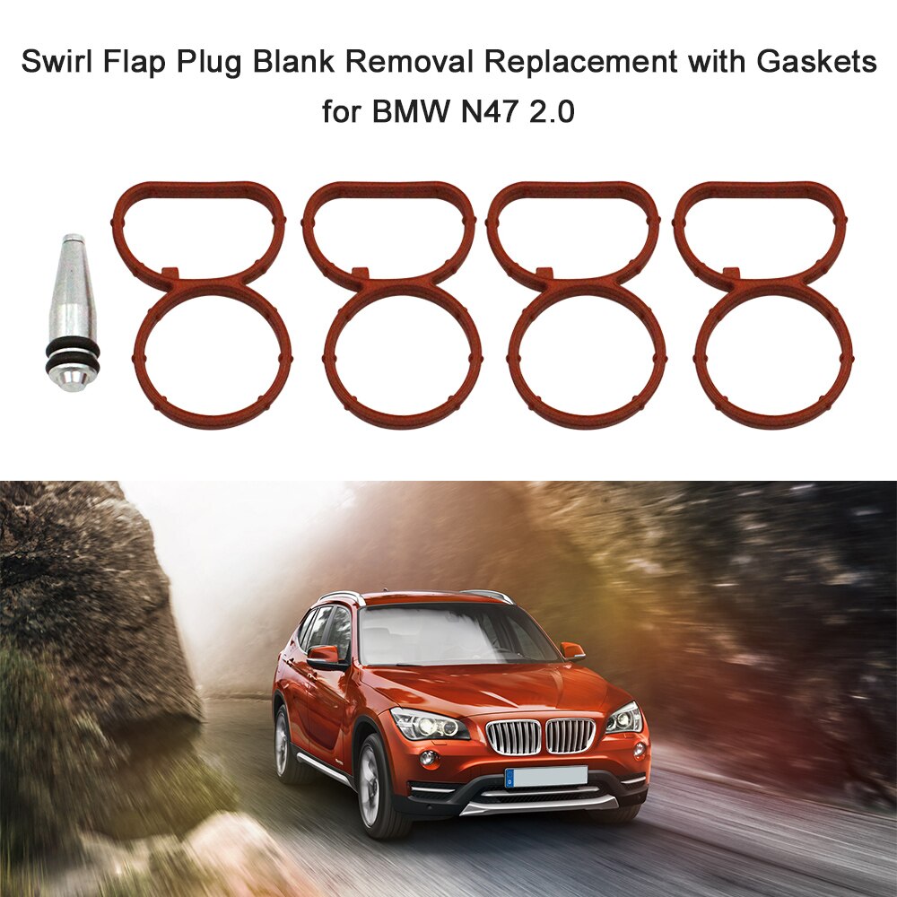 Auto Strudel Klappe leer Spund Klappen Entfernung Stecker Mit 4 Dichtungen Für BMW N47 2,0 Motor- Reparatur Ersatz Zubehör Bausatz