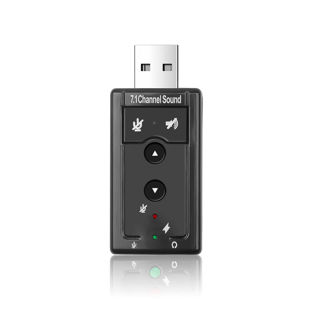Virtual 7.1 Channel sound card External USB 2.0 audio mic Speaker adapter Microphone Stereo 3.5mm jack Headphone sound card: Default Title