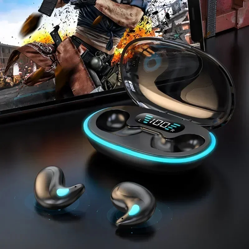 X55 auricolari wireless per dormire con riduzione del rumore, auricolari invisibili, cuffie per dormire, cuffie sportive bluetooth, auricolari