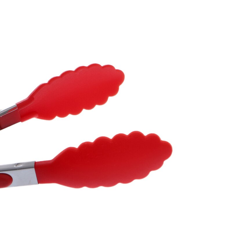 1pc siliconen kookgerei, serveertangen, barbecue, roestvrijstalen tangen, stalen handvat, keukengereedschap, benodigdheden
