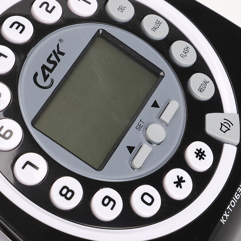 Beamio – téléphone filaire FSK/DTMF, avec réglage de sonnerie, impulsion, pour bureau, maison, bureau, chambre à coucher, rouge