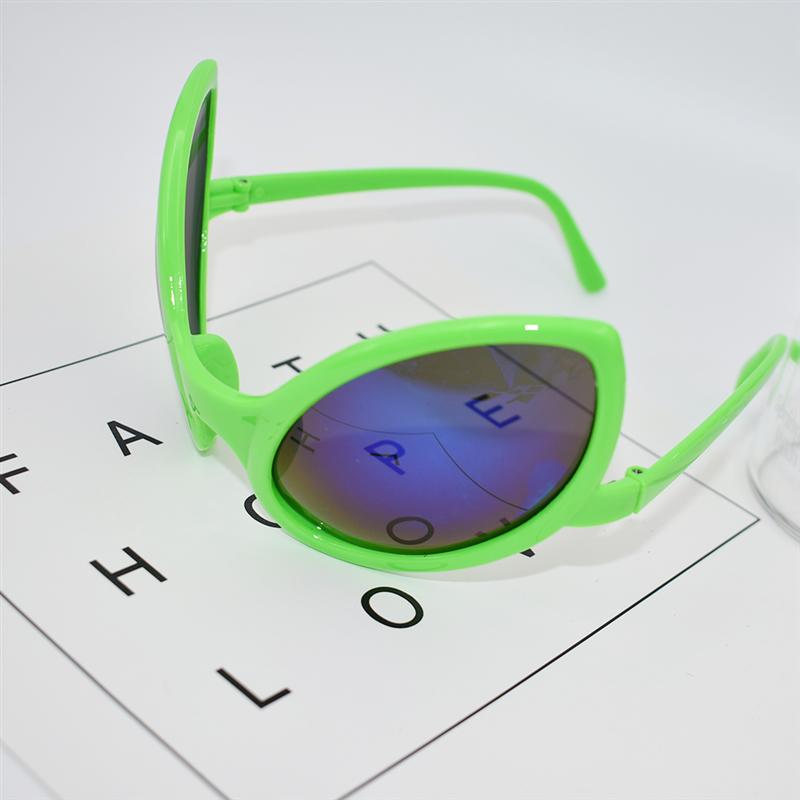 2 Pcs Fun ET Shaped Glasses Dance Party Spectacles Makeup Sunglasses Alien Costume Accessory for Masquerade Show (Green)