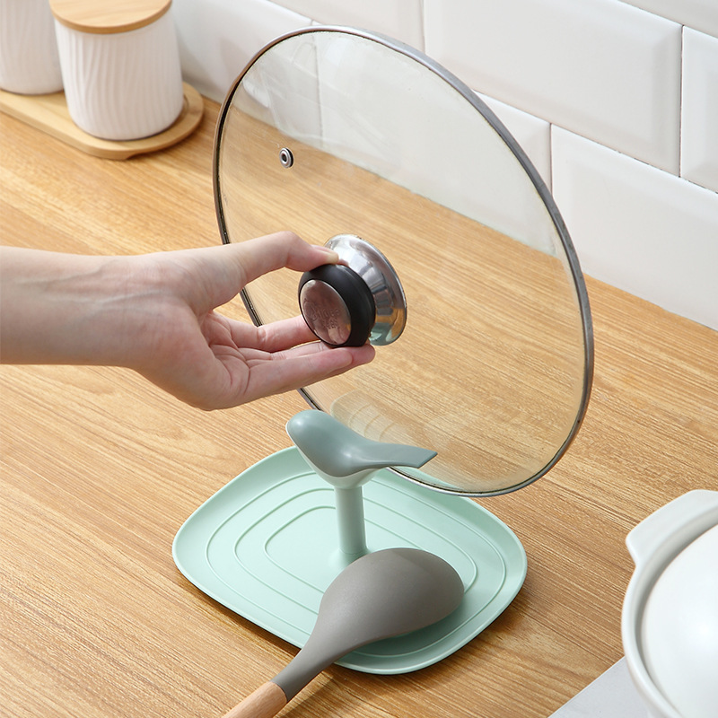 Kitchen Spatula Ladle Shelf Bird Shape Spoon Rest Pot Lid Holder Rack Cover Strainer Pad Multifunction Stand Containers