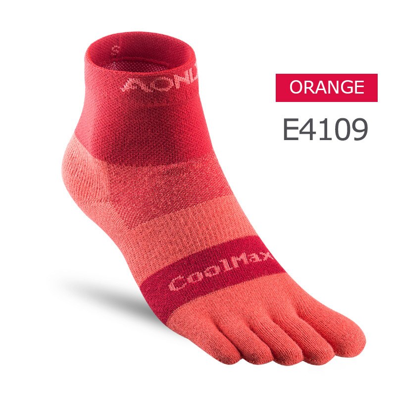 AONIJIE Een Paar Lichtgewicht Sokken Low Cut Athletic Teen Sokken Kwart Sokken Voor Vijf Tenen Barefoot Loopschoenen Marathon Ras