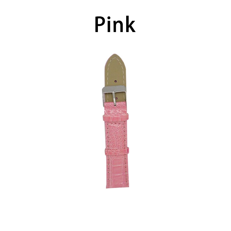 20mm masculino feminino couro do plutônio do vintage relógio de pulso banda pulseira cinto pulseiras correia pulseira relógio acessórios: Pink