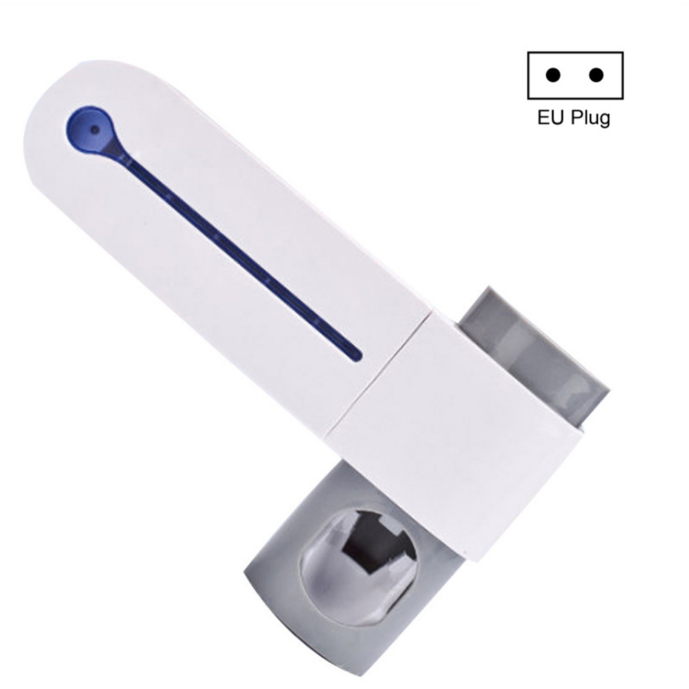 Tandenborstelsterilisator automatische tandpasta dispenser antibacteriële uv-licht ultraviolet dispenser tandenborstelhouder mondreiniger: Eu 