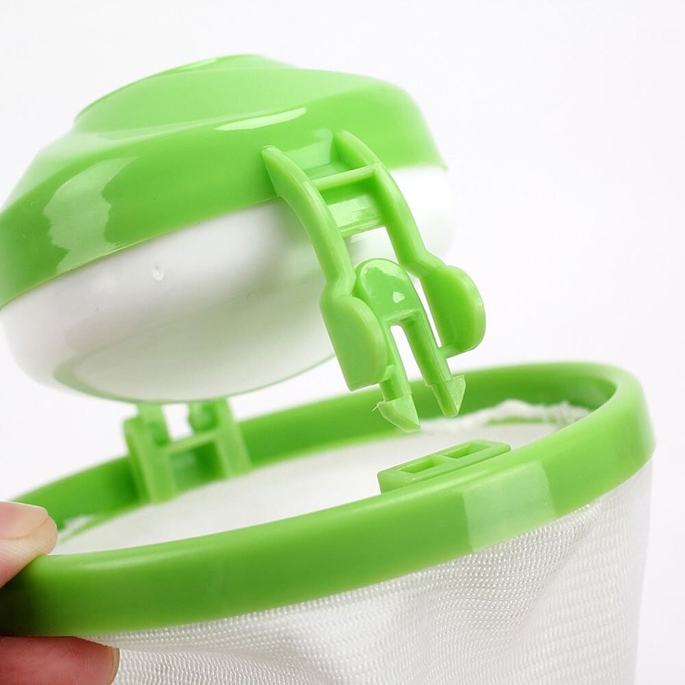 Home Floating Lint Hair Catcher Mesh Pouch Washing Machine Laundry Filter Bag Floating Hair Catcher Dirt Catch Washing Machine: Green 