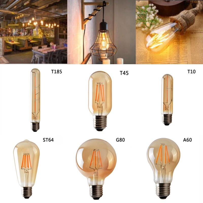 Vintage rétro Filament Edison Antique Dimmable lampe industrielle ampoule E27 Filament ampoule