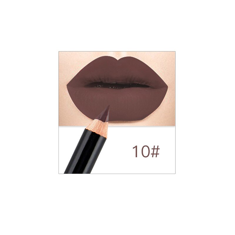 12 färger lipliner makeup vattentät lip liner penna set hjl 2018: 10