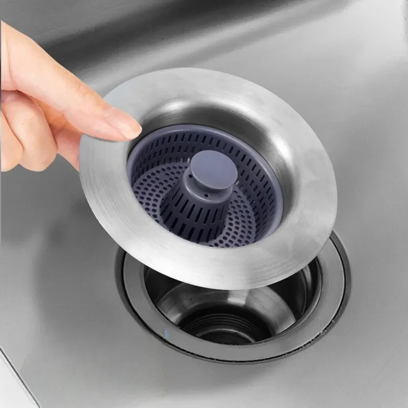 Aanrecht Bounce Core ABS Anti Verstopping Afvoer Perstype Groentebak Gootsteenafvoer Insecten- en geurbestendig Universeel