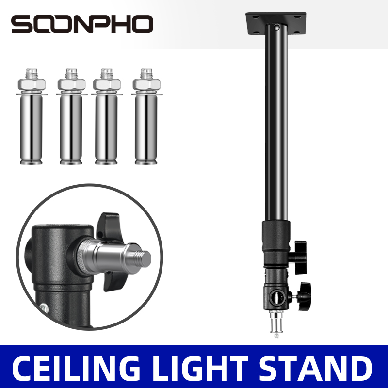 Photo Studio Light Stand Ceiling Overhead support system 67cm/26.3in 2Sections lighting holder steadycam steadicam