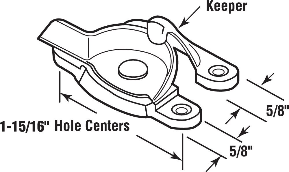 Window sash lock, spring cam action, zinc die cast and antique brass finish (2Part, antique brass)