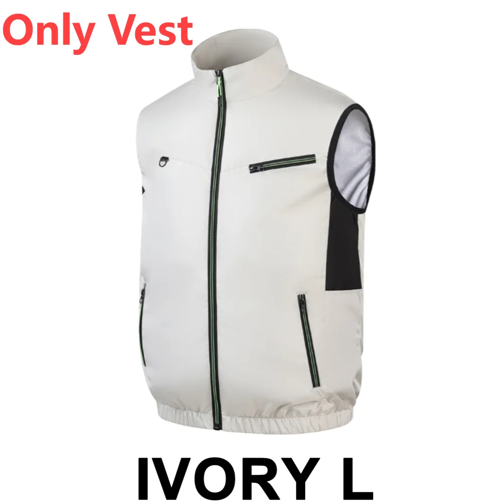 Koelvest Ijsventilator Vest 3 Versnellingen Usb Hittebestendige Airconditioner Kleding Vest Ademend Draagbaar Koelventilator Vest Camping: Goud