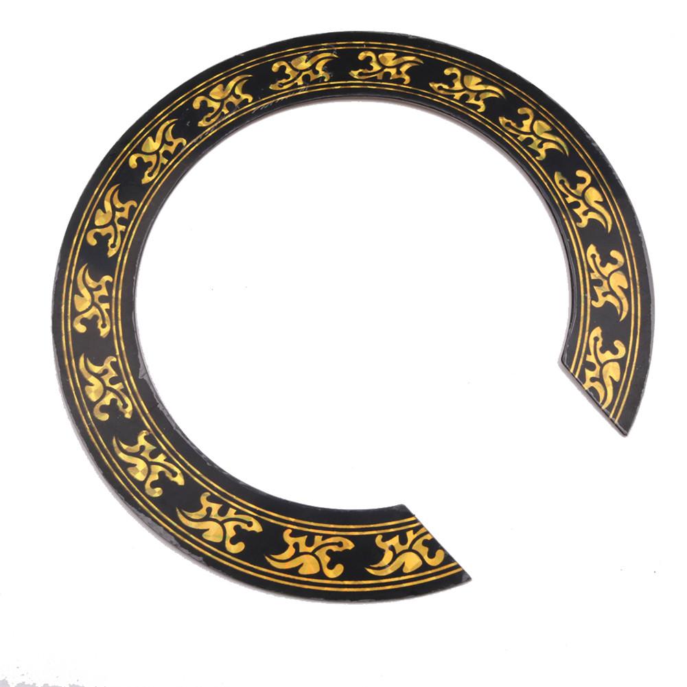 Pegatinas para guitarra, Círculo de sonido con patrón de flores de 105mm de diámetro, agujero de sonido para guitarra, pegatinas circulares para accesorios de guitarra clásica