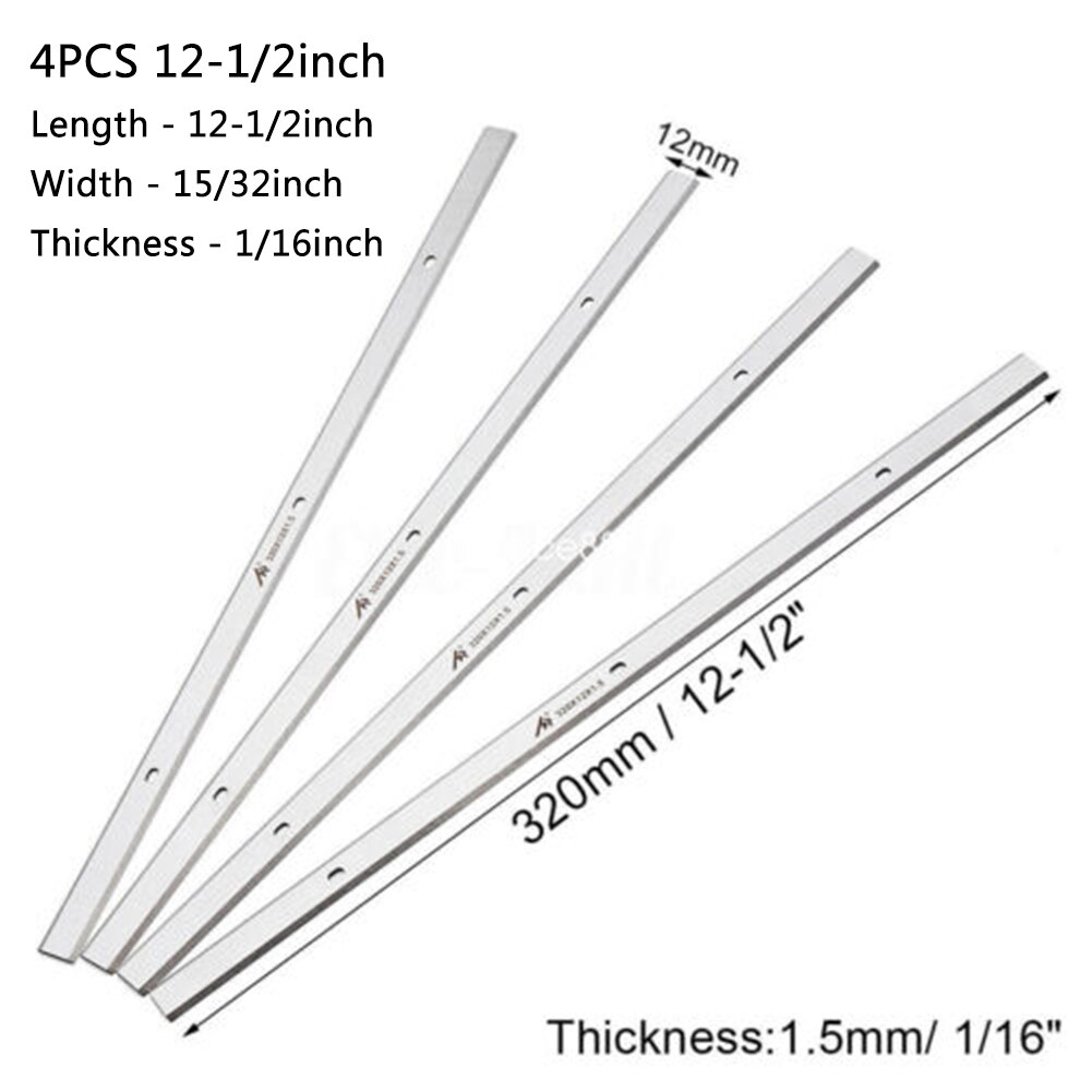 Replacement Planer blades Planer Double-edged 12-1/2 inch 4 pcs Spare Sharp