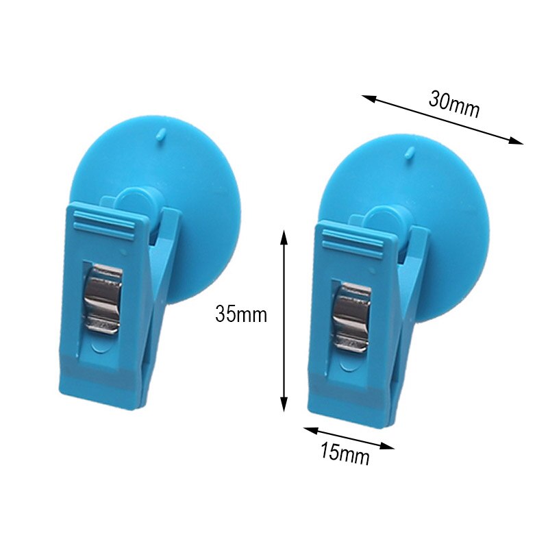 2pcs Car Parking Ticket Permit Clip Car Window Mount Suction Cup Tickets Folder Removable Hook Holder For Sun Shade Card Cloth: Blue sucker