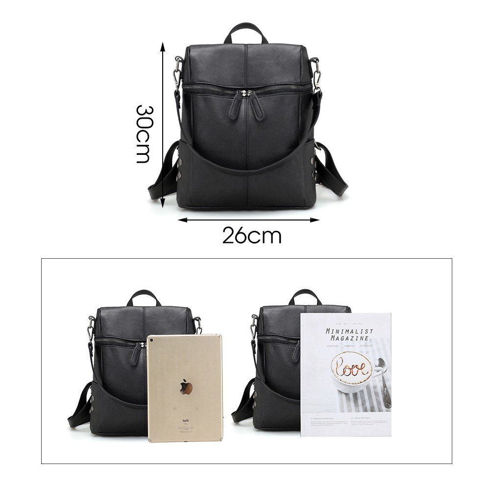 Herold frauen PU Leder Rucksack Schule Taschen Für Teenager Mädchen Große Kapazität Rucksack Laptop Tasche
