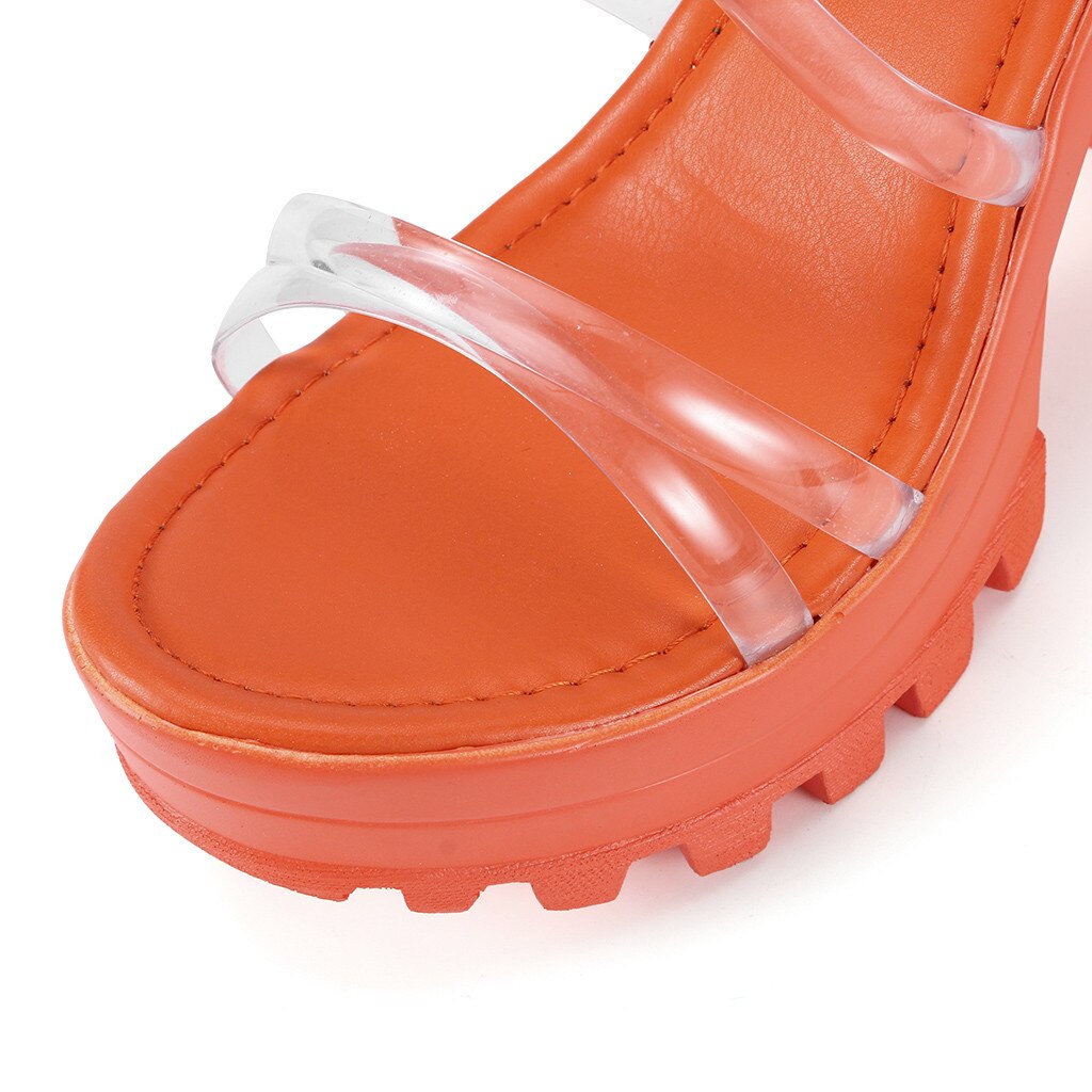 Sandales femmes talons épais fermeture éclair imperméable plate-forme talons hauts chaussures sandales Peep-orteil compensé confortable sandales