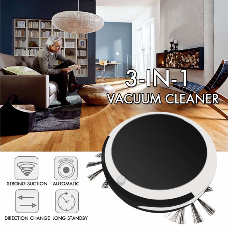 Smart Robot Vacuum Cleaner Robot Aspirador 1200Pa Wet And Dry Vacuum Cleaner Cleaning 3 in 1 Auto Sweeping Suction Drag Machine