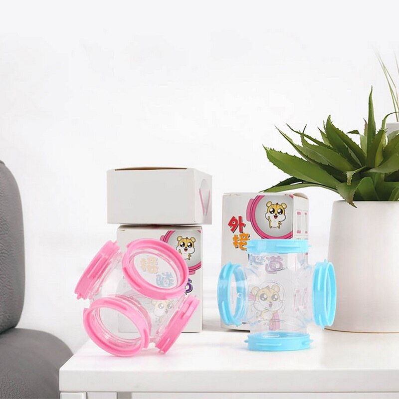 1 st hamster leksak akryl genomskinligt rör hamster leksaker roliga husdjur små djur hamstrar bur tub leksak