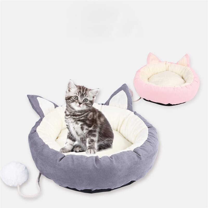 Kattekurv koral fleece katteseng til kennel husdyr hundesenge hjem udendørs killingseng katte kæledyrsprodukter m / l / xl