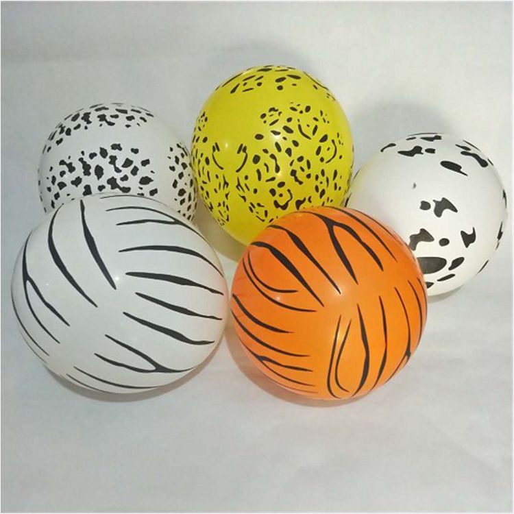 10pcs 3.2g 12inch Tijger Zebra Patroon Ballon Dier Helium Latex Ballonnen Verjaardagsfeestje Decoratie Kids Opblaasbare globos