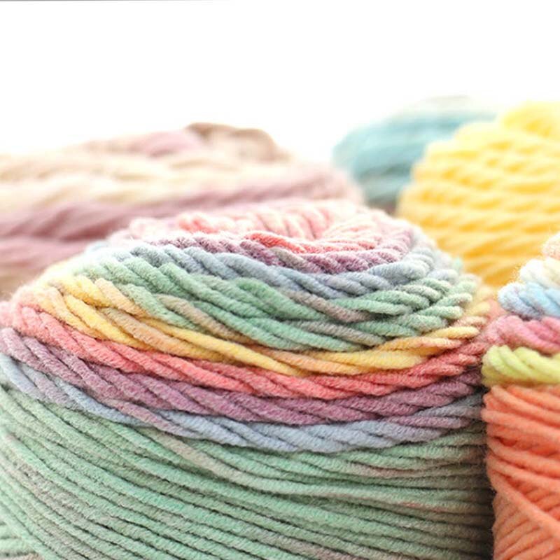 Suave algodón de bambú Natural hilo de tejer a mano Baby Milk Cotton Yarn tejido por 2,5mm agujas crochet Yarn DIY Rag doll