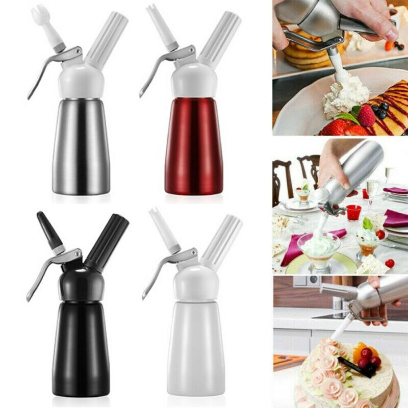 Distributeur de crème à Dessert en aluminium | Distributeur de crème à Dessert fouettée Portable de 250mL, machine à gâteaux en mousse