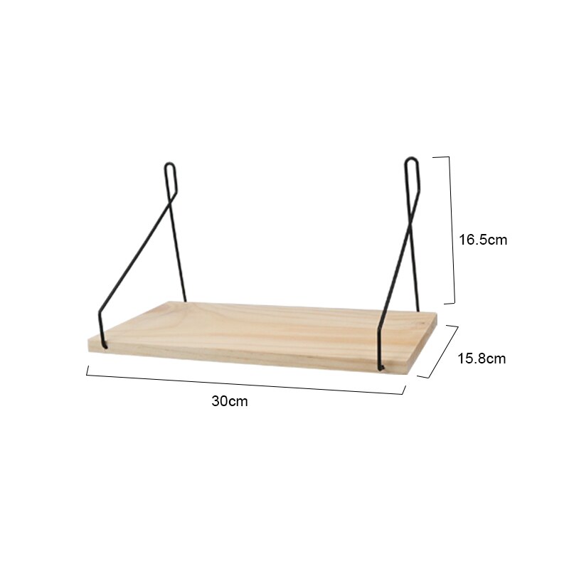 Wooden Wall Shelf Room Decoration Storage Rack Solid Wood Partition Wall Shelf Bathroom Accessories Shelf Dish Rack: S