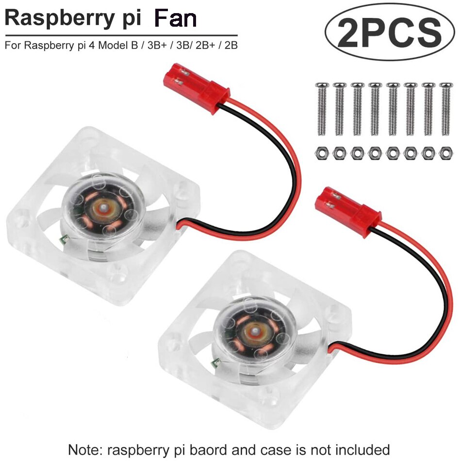 Dla Malina Liczba Pi 4 wentylator przezroczysty Malina Liczba Pi wentylator DC bezszczotkowy CPU cichy wentylator 30x30mm wentylator chłodzący chłodnica samochodowa 3 robić 5.8V