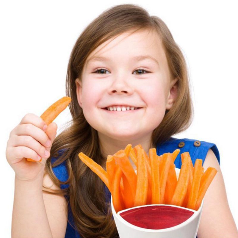 Friet ketchup dessert salade friet gat beker dubbele verdeler benodigdheden borden keuken eten kinderen