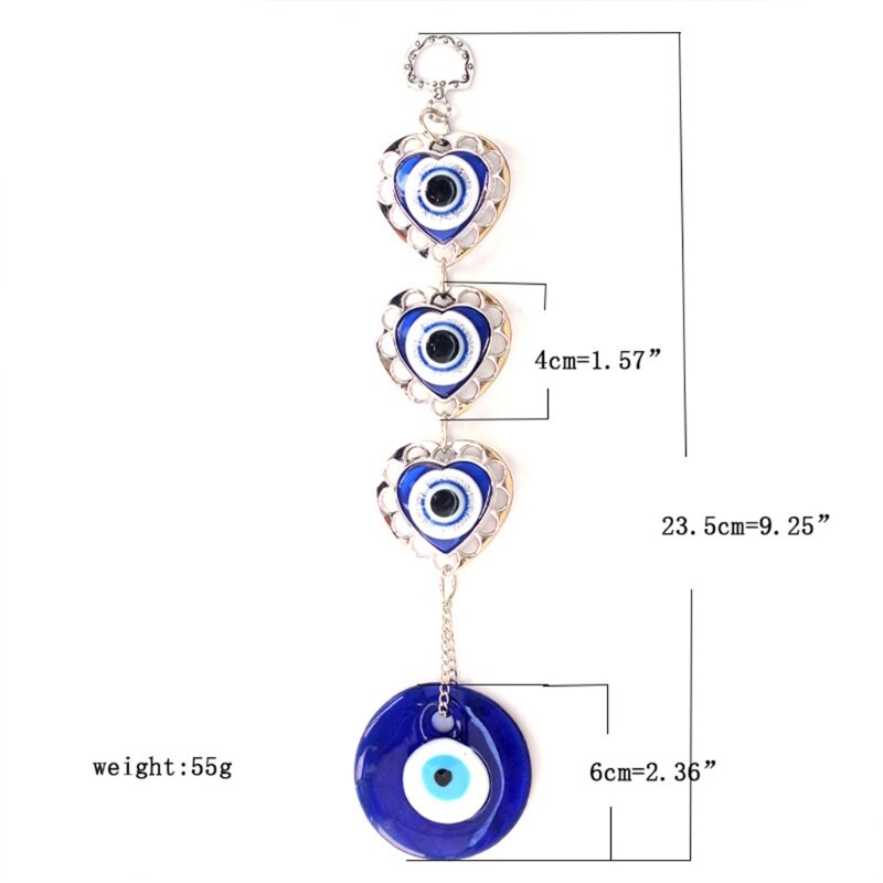 Türkische Blau böse Auge Amulette Zauberstab Hängen Anhänger Wohnkultur Ornament Schutz Segen Glück: Typ-4597