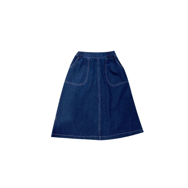 Jupe en jean demi-longueur pour filles, automne , robe longue en Denim de Style coréen et occidental pour enfants: 7T