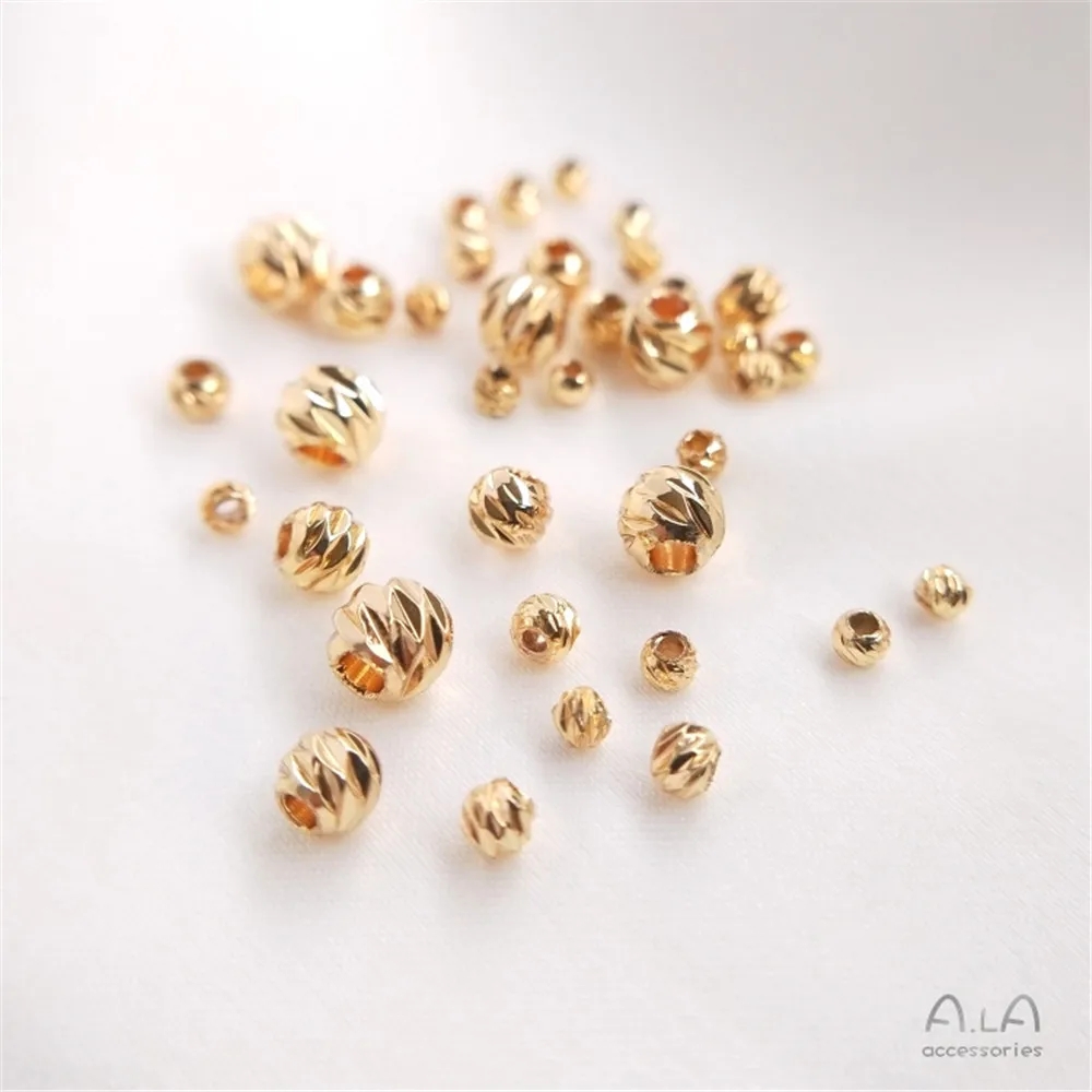 14K Gold Wrapped Kleine Gebroken Goud Kralen Driehoekige Spacer Diy Armband Hoofddeksel Handgemaakte Kralen: green / 3mm